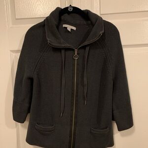 Old navy charcoal black heavy weight zip up‎ sweater